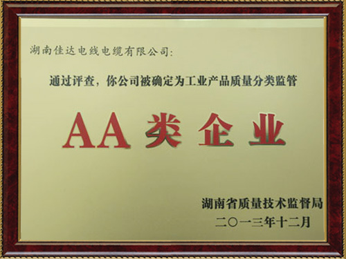 国家AA类分类羁系企业